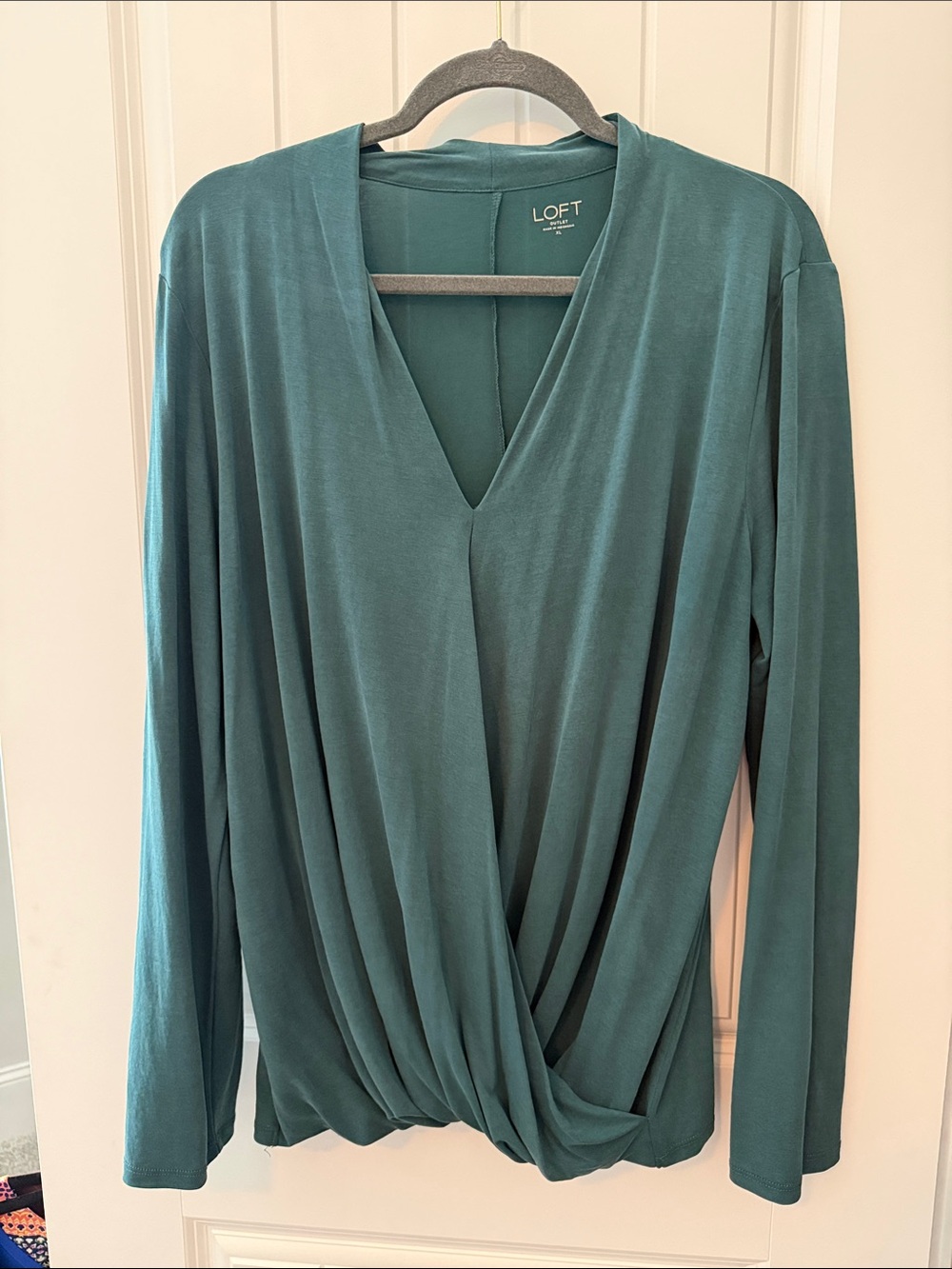 Loft Outlet Faux Wrap Top, XL